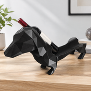 Geometric Dachshund Shaped Wine Bottle Holder, Creative Modern Wine Display Stand for Kitchen, Bar and Shelf Decor — additional product view