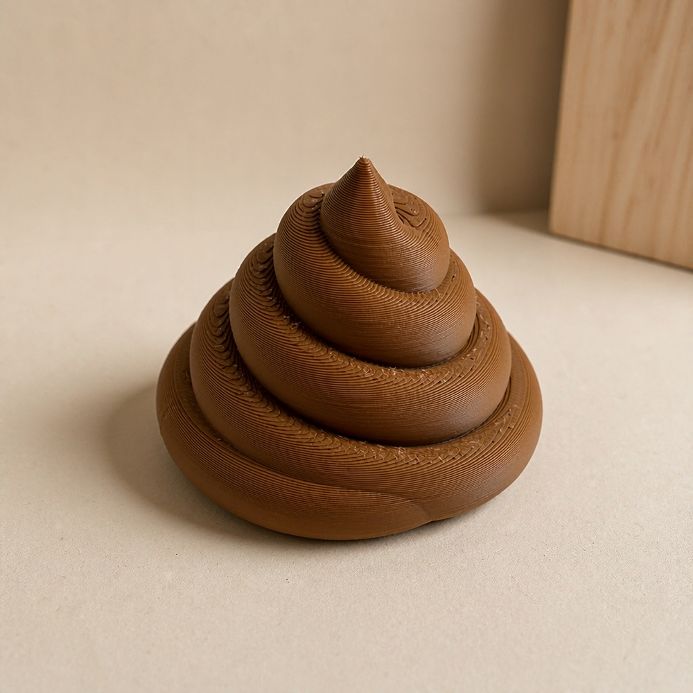 Novelty Spiral Poop Shaped Figurine, Funny Gag Decor for Home and Desk Display — product scene