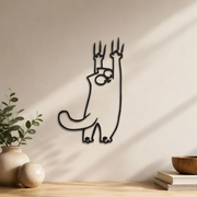3 Pieces Cute Minimalist Cat Line Art Wall Hanging Ornaments for Home Interior Decoration — product scene