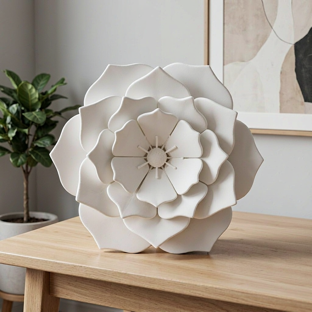 Multi-layer Petal Floral Ornament, Versatile Home Decoration for Desktop and Wall Display — main product view