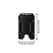 Slim Secure ID Card Badge Holder Lanyard Compatible Keycard Protector Case — dimensions