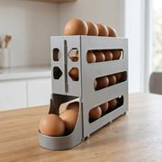 Gravity Auto-Slide Rolling Egg Dispenser, Refrigerator Egg Storage Holder Kitchen Organizer — main product view