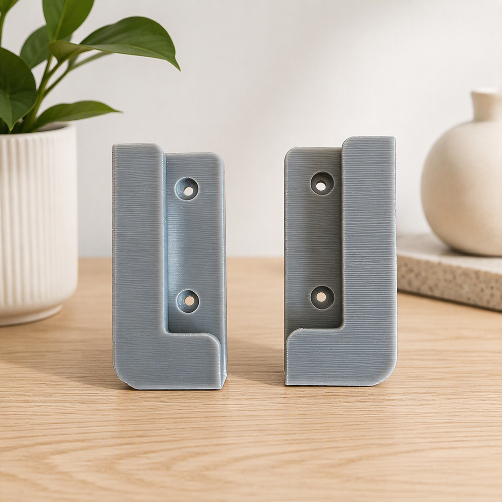 2 Piece Universal Tablet Wall Mount Holder, Space Saving Wall Bracket for Flat Household Items — main product view
