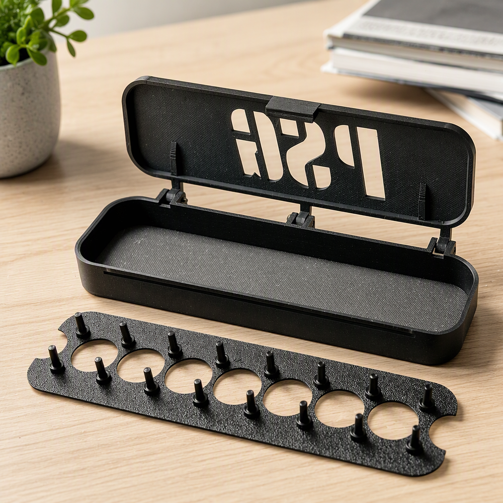 RC Pinion Gear Storage Case, Holds Up To 16 Gears, Removable Inner Tray, Secure Snap-Fit Lid — main product view