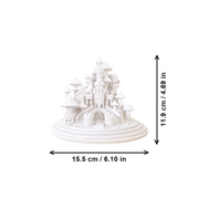Fantasy Mushroom Castle Decor Ornament Desktop Home Display Statue — dimensions