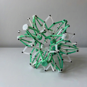 Expandable Geometric Sphere Assembly Kit, Press-Fit No Glue Required, Collapsible Desktop Display Decor — additional product view