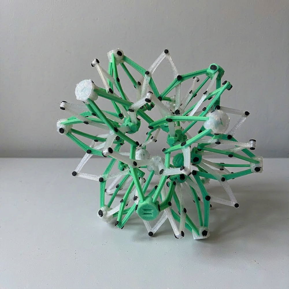 Expandable Geometric Sphere Assembly Kit, Press-Fit No Glue Required, Collapsible Desktop Display Decor — additional product view