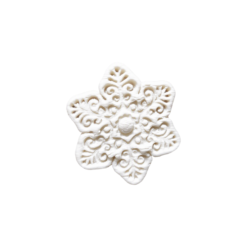 Christmas Embossed Snowflake Baking Mold Set 5 Pcs for Fondant and Pastry — white background