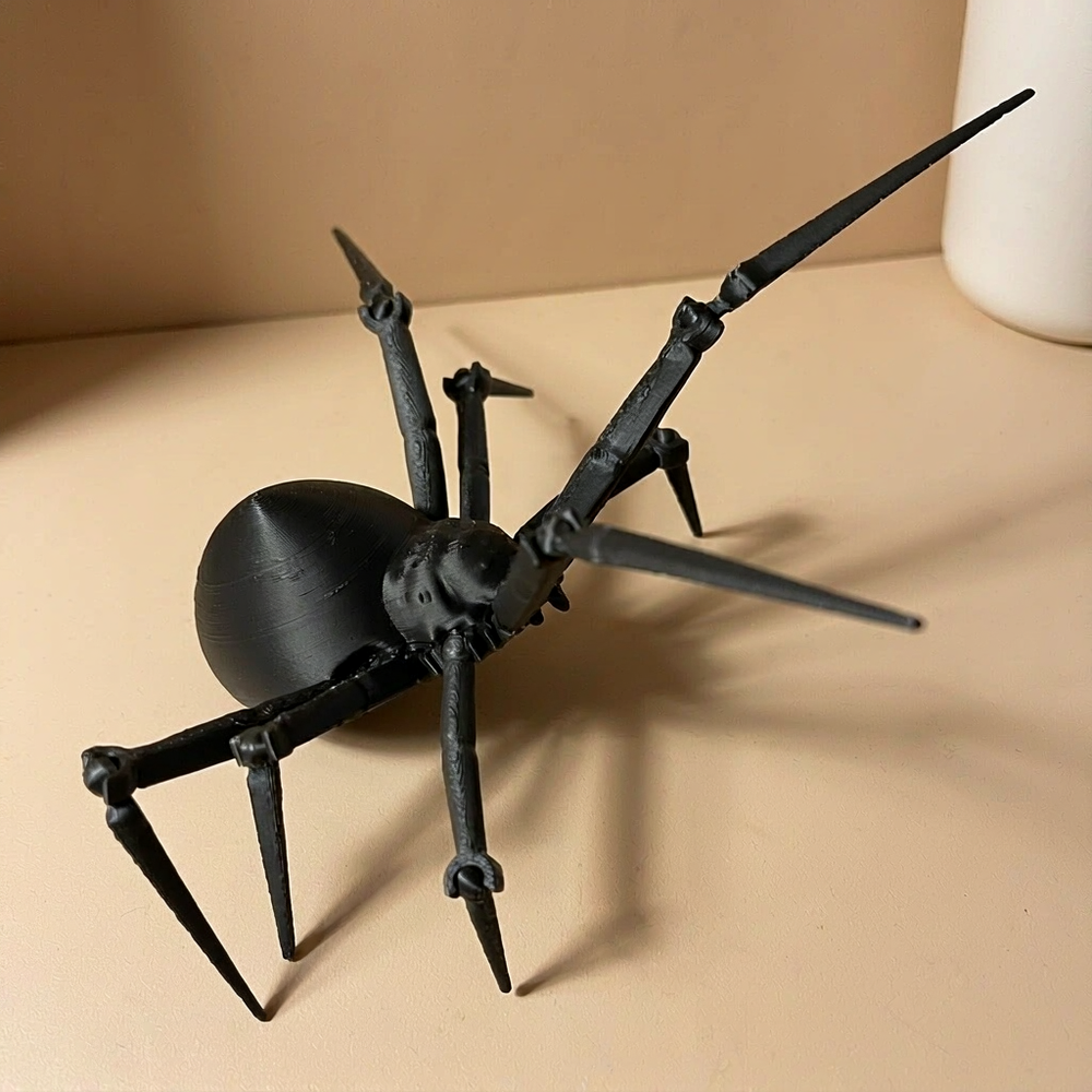 Articulating Poseable Black Widow Spider Novelty Figure — product scene