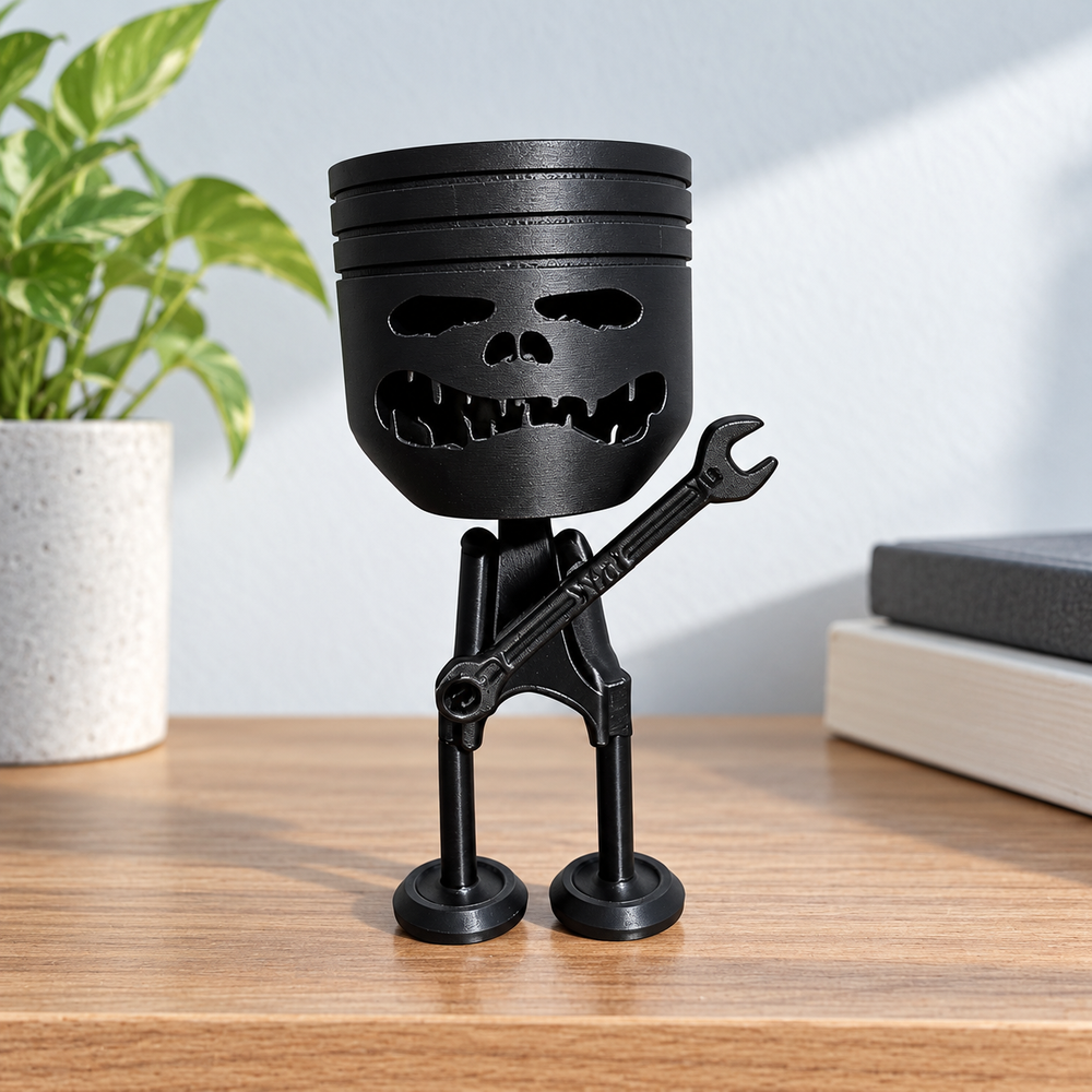 Auto Piston Themed Decorative Figurine, Novelty Desk and Shelf Ornament for Home Display and Car Enthusiasts — additional product view