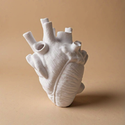 Anatomical Heart Shaped Decorative Vase, Unique Sculpture Accent for Desk, Shelf and Living Space — product scene