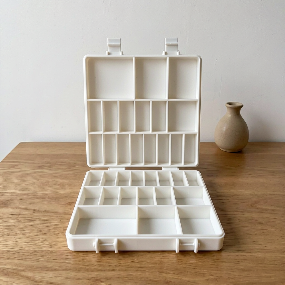 Portable Multi-Compartment Hardware Organizer Box, Small Parts and Screw Storage Case — main product view