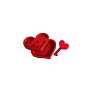Lockable Heart Shaped Storage Box with Matching Key, Small Decorative Keepsake and Trinket Box — white background