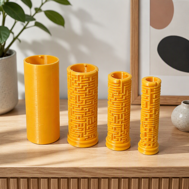 4-Piece Maze Puzzle Storage Box, Cylindrical Organizer with Hidden Compartment — main product view