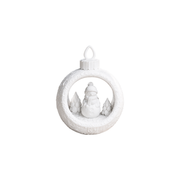 Snowman Scene Hollow Ball Hanging Ornament for Christmas Holiday Decoration — white background