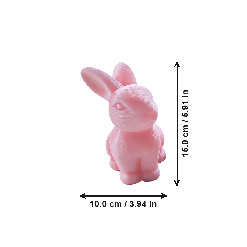 Sitting Rabbit Figurine for Desktop and Shelf Spring Easter Home Holiday Decoration — dimensions