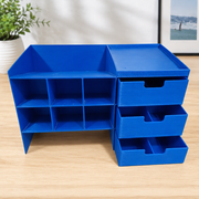 Desktop Office Supply Organizer with Multiple Open Compartments and Pull-Out Drawers for Stationery Storage — additional product view