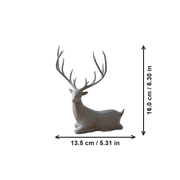 Geometric Lying Deer Figurine, Modern Minimalist Home Decor for Table Shelf Display