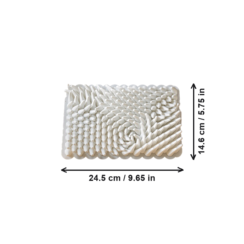 Textured Abstract Geometric Wall Hanging, Modern Minimalist Decor Accent for Wall Display — dimensions