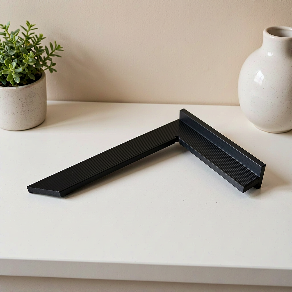 90° L-Shaped Right Angle Shelf Stop, Shelf Positioning Baffle for Item Alignment — main product view
