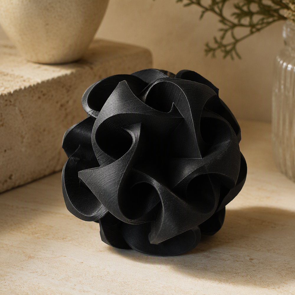 Hollow Geometric Abstract Sculpture Desktop Ornament Contemporary Home and Office Decor Art Piece — product scene