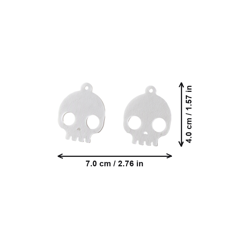 1 Pair Halloween Skull Earrings, Gothic Spooky Costume Party Jewelry Accessories — dimensions