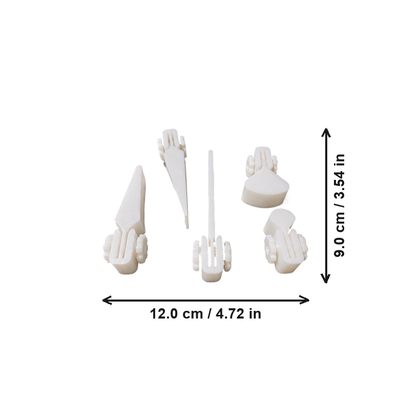 5 Piece Adjustable Varied Head Shape Clamps Set, Practical Smoking Accessories — dimensions