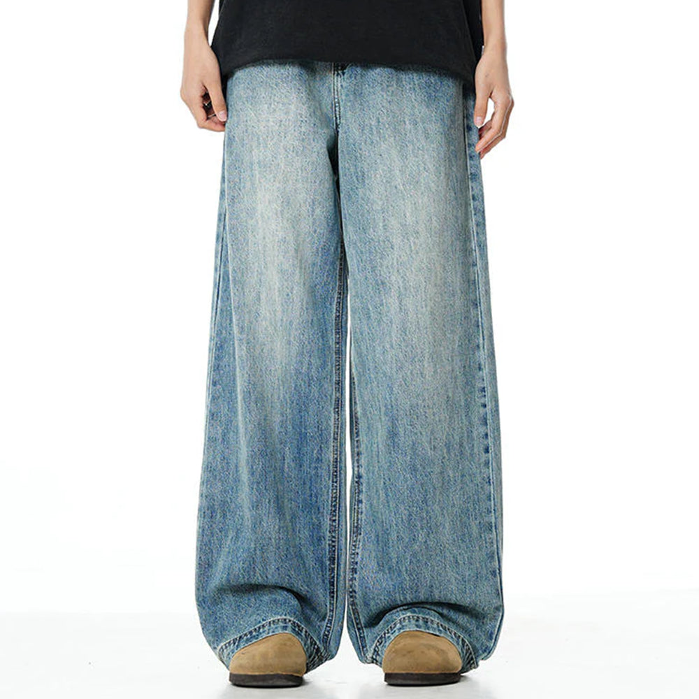 FADE LIGHT BLUE BAGGY DENIM JEANS