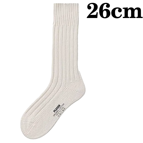 THICKER NEEDLE RIBBED COTTON SOCKS