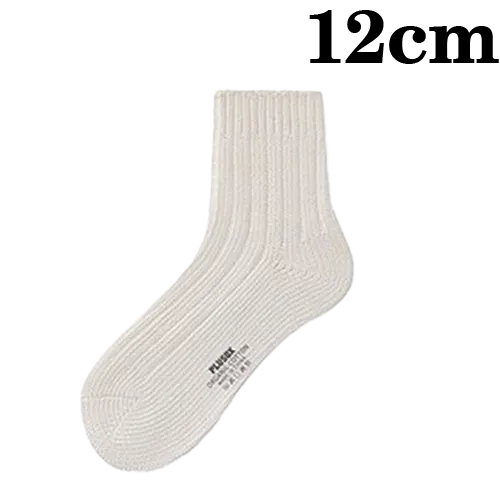 THICKER NEEDLE RIBBED COTTON SOCKS