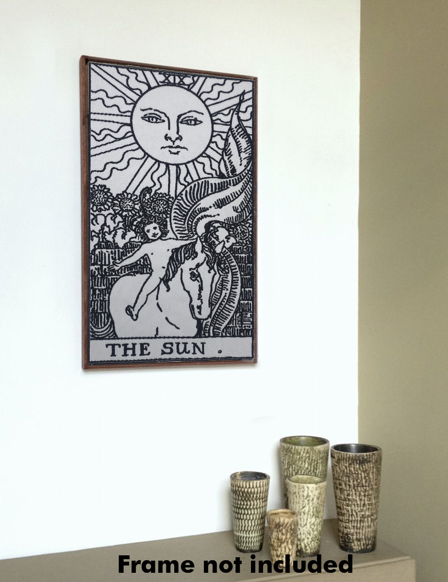 tarot card tapestry B&W