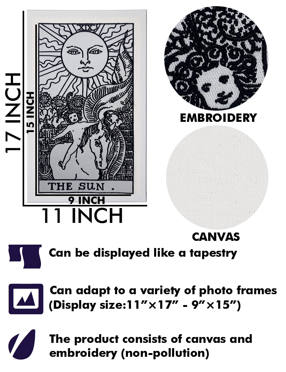 tarot card tapestry B&W